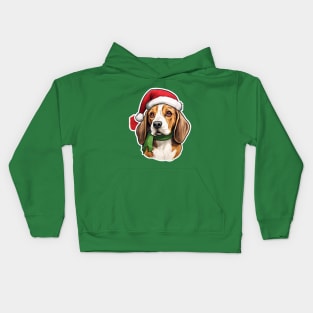 Christmas Beagle Kids Hoodie